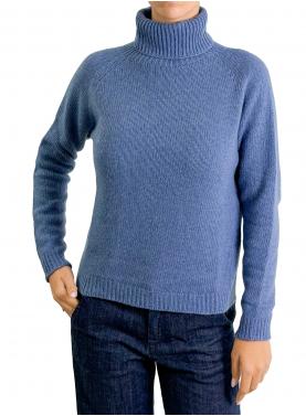 Maglione collo alto tinta unita misto cashmere 